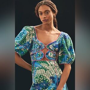 Farm Rio Jungle Panther Midi Dress